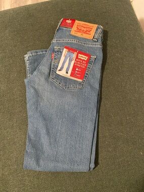 Levi's Boys Slim Fit Stretch Jeans — Light Blue